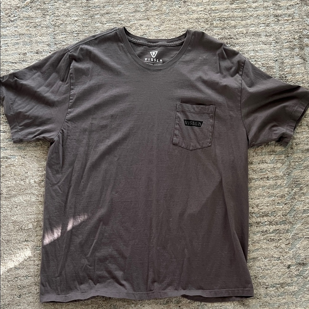 VISSLA Men's Charcoal Pocket Tee